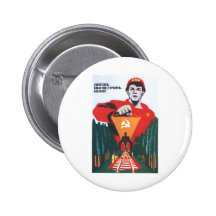 USSR CCCP Cold War Soviet Union Propaganda Posters Pinback Button