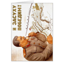 USSR CCCP Cold War Soviet Union Propaganda Posters Greeting Card