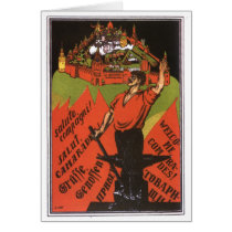 USSR CCCP Cold War Soviet Union Propaganda Posters Card