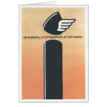 USSR CCCP Cold War Soviet Union Propaganda Posters Greeting Card