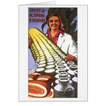 USSR CCCP Cold War Soviet Union Propaganda Posters Greeting Cards