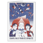USSR CCCP Cold War Soviet Union Propaganda Posters Greeting Card