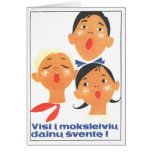 USSR CCCP Cold War Soviet Union Propaganda Posters Greeting Card