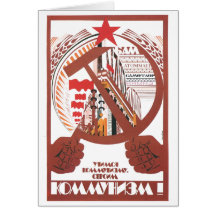 USSR CCCP Cold War Soviet Union Propaganda Posters Greeting Cards