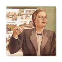 USSR CCCP Cold War Soviet Union Propaganda Posters Magnet