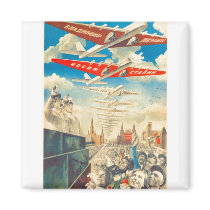 USSR CCCP Cold War Soviet Union Propaganda Posters Magnets