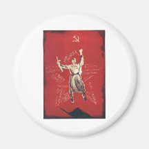 USSR CCCP Cold War Soviet Union Propaganda Posters Magnet