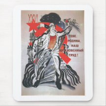USSR CCCP Cold War Soviet Union Propaganda Posters Mouse Pad