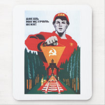 USSR CCCP Cold War Soviet Union Propaganda Posters Mouse Pads