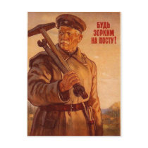 USSR CCCP Cold War Soviet Union Propaganda Posters Postcard