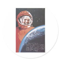 USSR CCCP Cold War Soviet Union Propaganda Posters Round Sticker