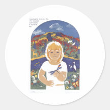 USSR CCCP Cold War Soviet Union Propaganda Posters Round Sticker
