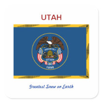 UTAH FLAG AND MOTTO sticker