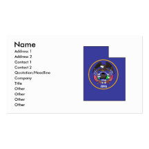 Utah Flag Map Business Card Templates