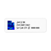Utah Maps State Map Shape UT Return Address Label