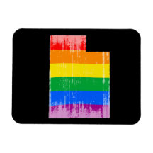 UTAH PRIDE - DISTRESSED -.png Flexible Magnets