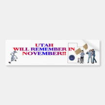 Utah - Return Congress To The People!! Bumper Stickers