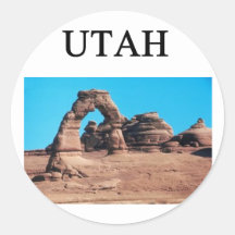 utah! round stickers