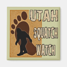 Utah Squatch Watch Fridge Magnets