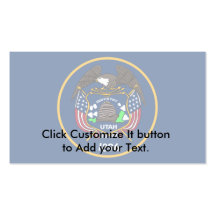 Utah, United States flag Business Card