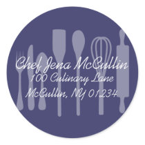 Utensil Address Label Stickers