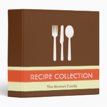 Utensil orange brown organizing recipe collection binders