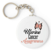 Uterine Cancer Awareness Butterfly Keychains