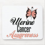Uterine Cancer Awareness Butterfly mousepads