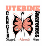 Uterine Cancer Awareness Butterfly t-shirts