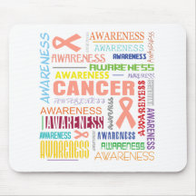Uterine Cancer Awareness Collage Mouse Pad