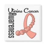 Uterine Cancer Awareness Gemstone Ribbon magnets