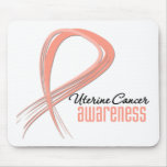Uterine Cancer Awareness Grunge Ribbon mousepads