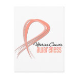 Uterine Cancer Awareness Grunge Ribbon postcards