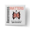 Uterine Cancer Awareness Matters buttons