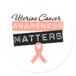 Uterine Cancer Awareness Matters stickers