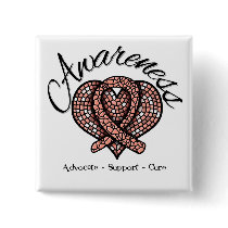 Uterine Cancer Awareness Mosaic Heart