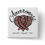 Uterine Cancer Awareness Mosaic Heart buttons