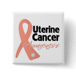 Uterine Cancer Awareness Ribbon buttons