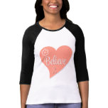 Uterine Cancer Believe Heart t-shirts