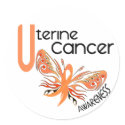 Uterine Cancer BUTTERFLY 3.1 stickers