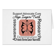 Uterine Cancer Butterfly Inspirations Cards