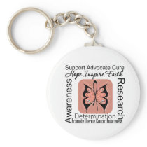 Uterine Cancer Butterfly Inspirations Key Chains