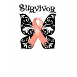 Uterine Cancer Butterfly Survivor t-shirts