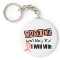 Uterine Cancer Cant Bully Me I Will Win Keychain