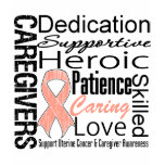 Uterine Cancer Caregivers Collage t-shirts