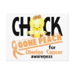 Uterine Cancer Chick Gone Peach 2 postcards