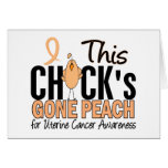 Uterine Cancer Chick Gone Peach cards