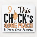 Uterine Cancer Chick Gone Peach mousepads