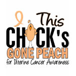 Uterine Cancer Chick Gone Peach t-shirts