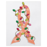 Uterine Cancer Christmas Lights Ribbon flyers